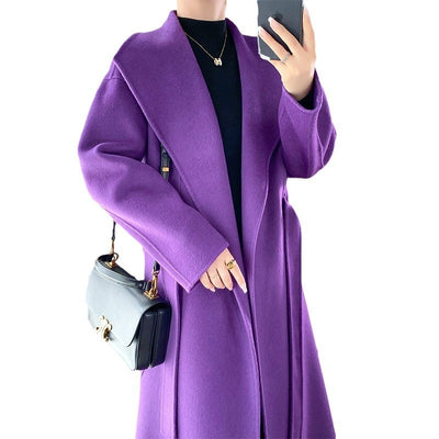 Casmira | Manteau ceinturé en cachemire double-face