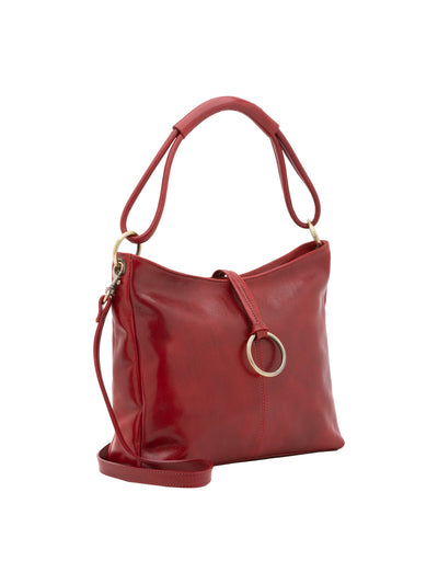 Borsa a spalla da donna In Vera pelle Made in Italy 29x32x11 cm-1