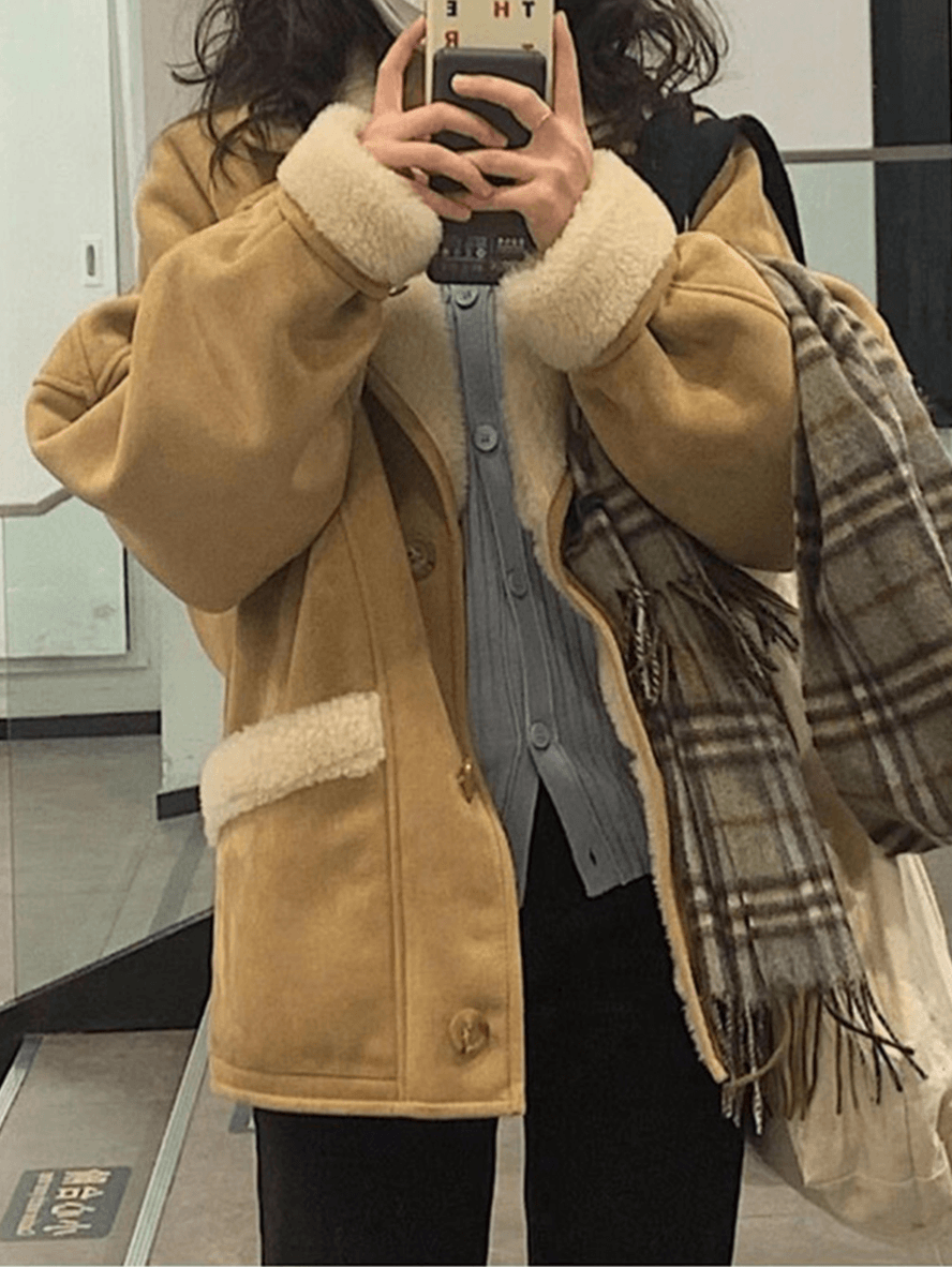 ROSIE | Veste aviateur femme suédine, poches & col revers