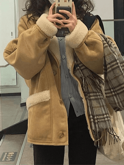 ROSIE | Veste aviateur femme suédine, poches & col revers