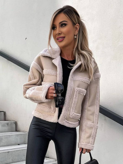 Manteau aviateur femme en suédine