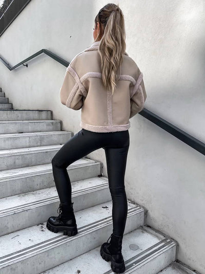 Manteau aviateur femme en suédine