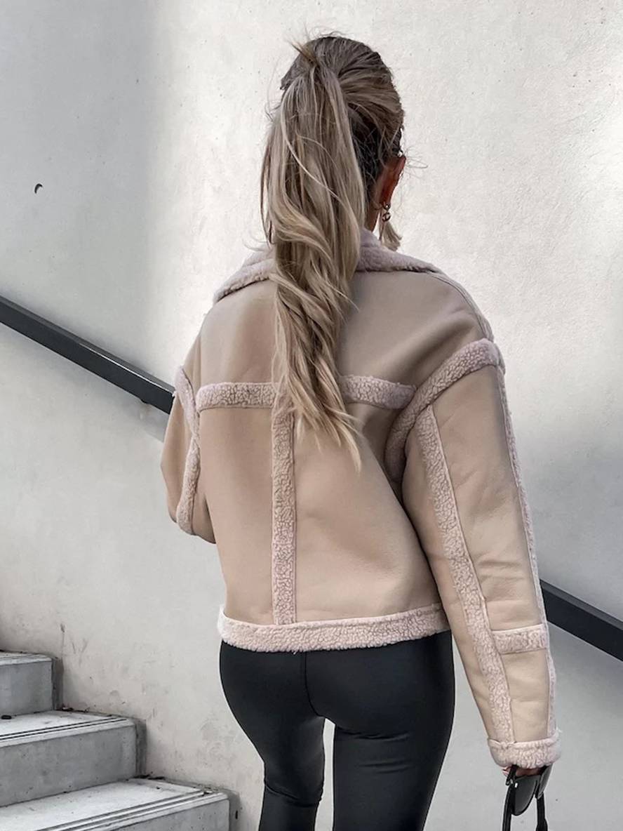 Manteau aviateur femme en suédine