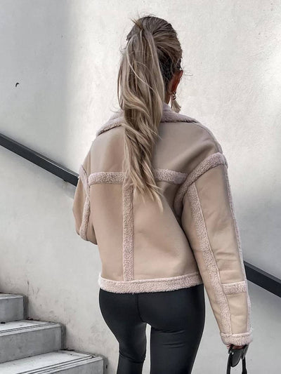 Manteau aviateur femme en suédine