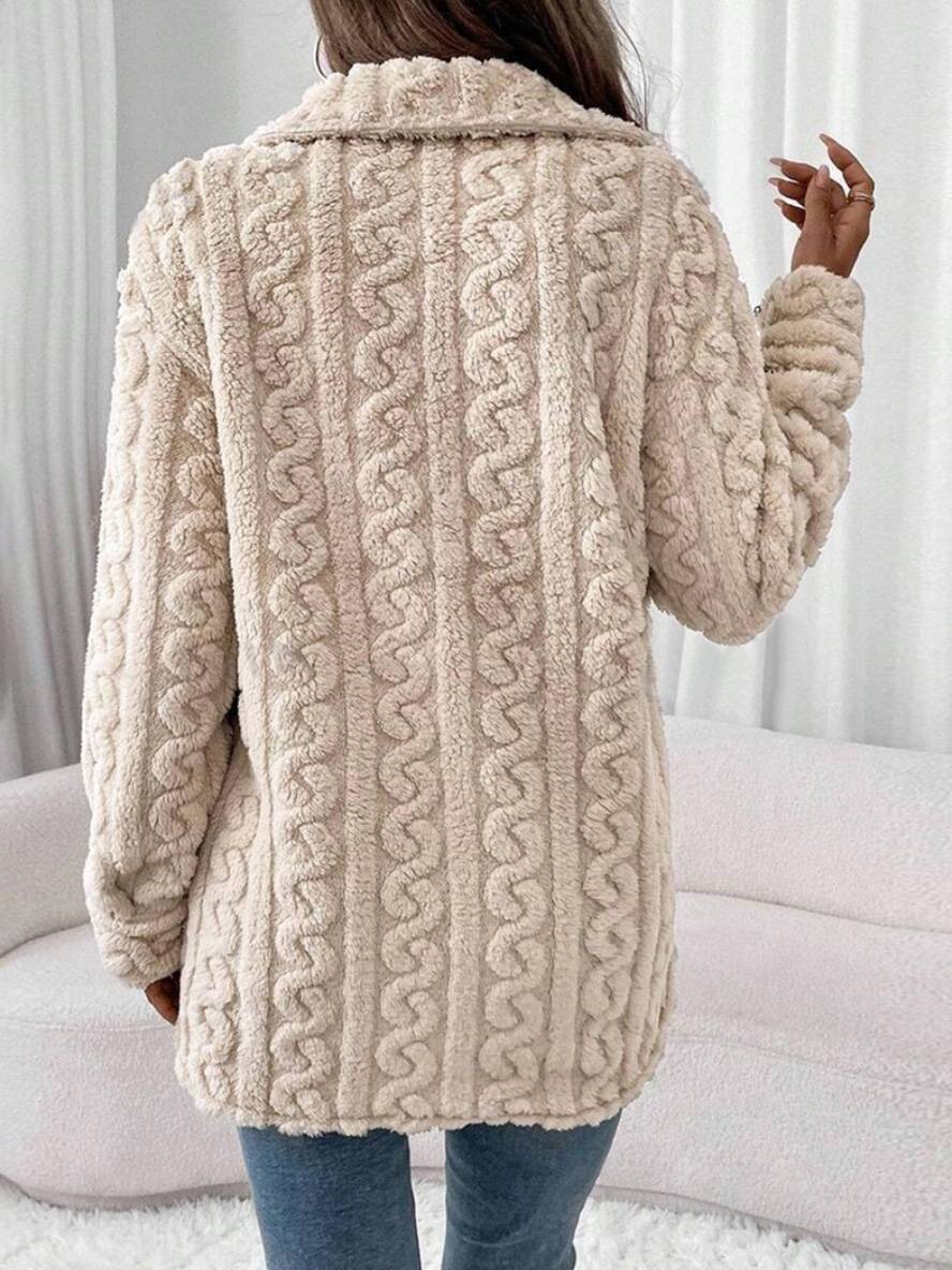 Manteau polaire boutonnage poches col revers