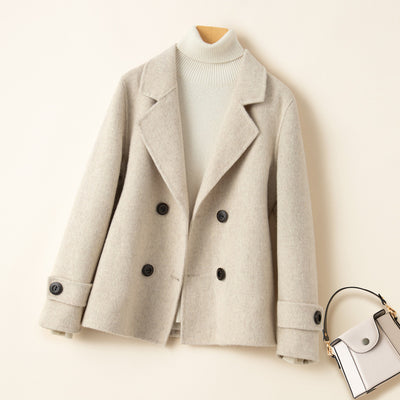 MAYA | Veste courte réversible en cachemire – style costume