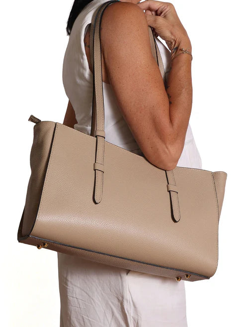 Sac de luxe grande capacité en cuir véritable Made in Italy